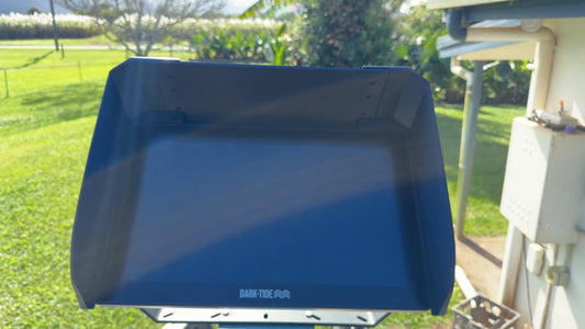 18.5" Marine Mirror Screen Sun Shade - Dark Tide, Vision1 Marine Screen Sun Shade